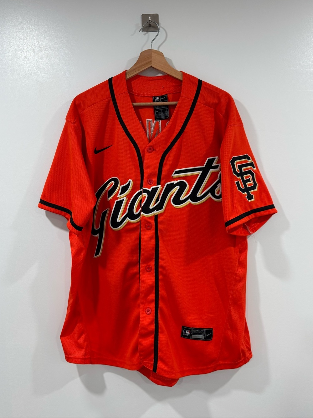 Nike MLB Engineered Barry Bonds 25 Orange Jersey Size 48